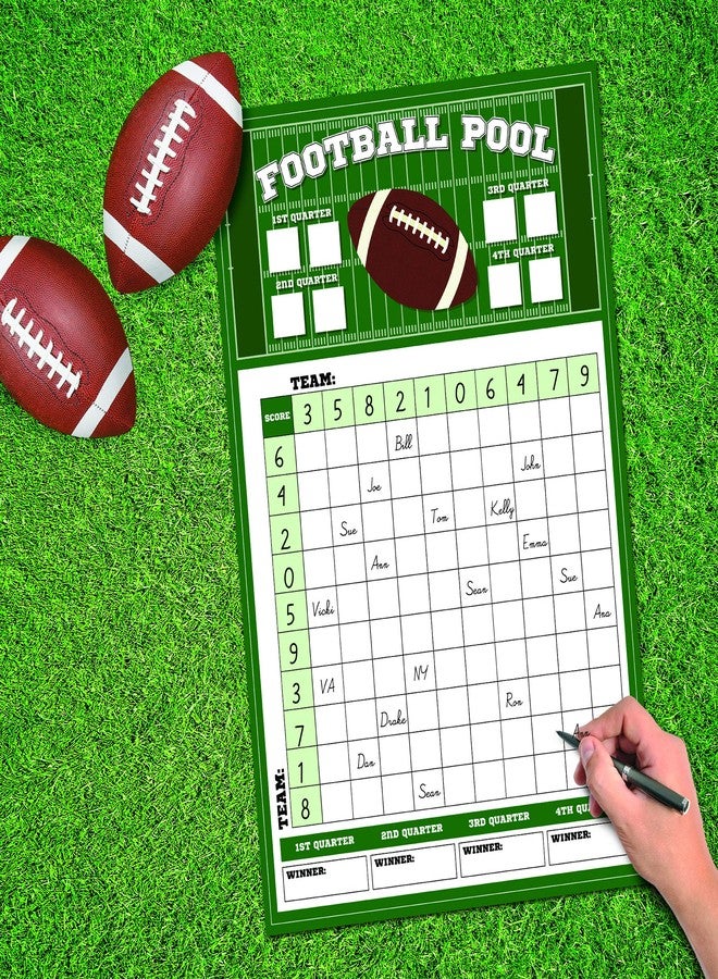 Pink Pixie Studio Football Big Game Betting Pool Box Squares Scoreboard Bowl Office Party Game Supplies Decorations (3-11x17" Games) - Image 3